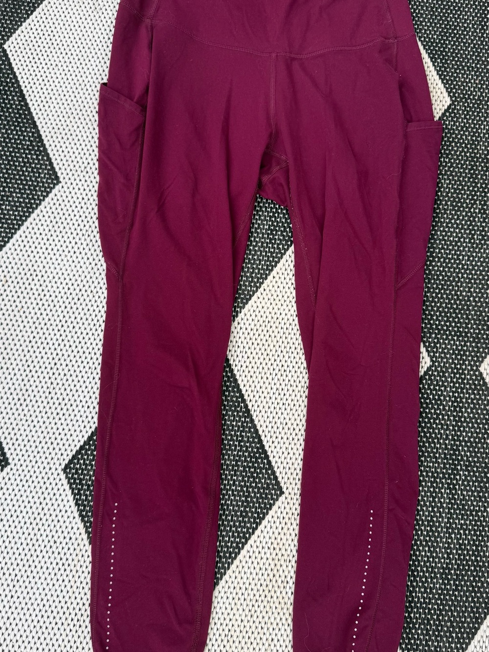 Kids Active Pocket Leggings in Deep Berry